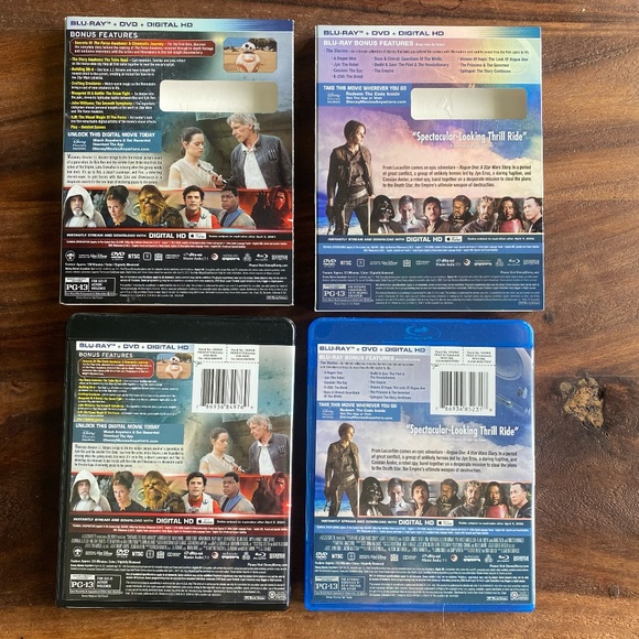 Lot Star Wars DVD Episodes 1-6 (I-VI) Widescreen Force Awakens Rouge One Blu-ray - Picture 10 of 11